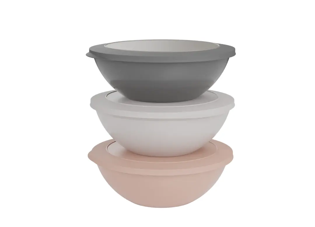 Hen Medium Bowl 2L with Lid Mixed Colors Pink