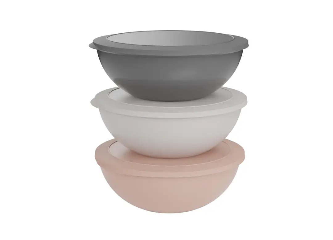 Hen Big Bowl 3.8L with Lid Mixed Colors Pink